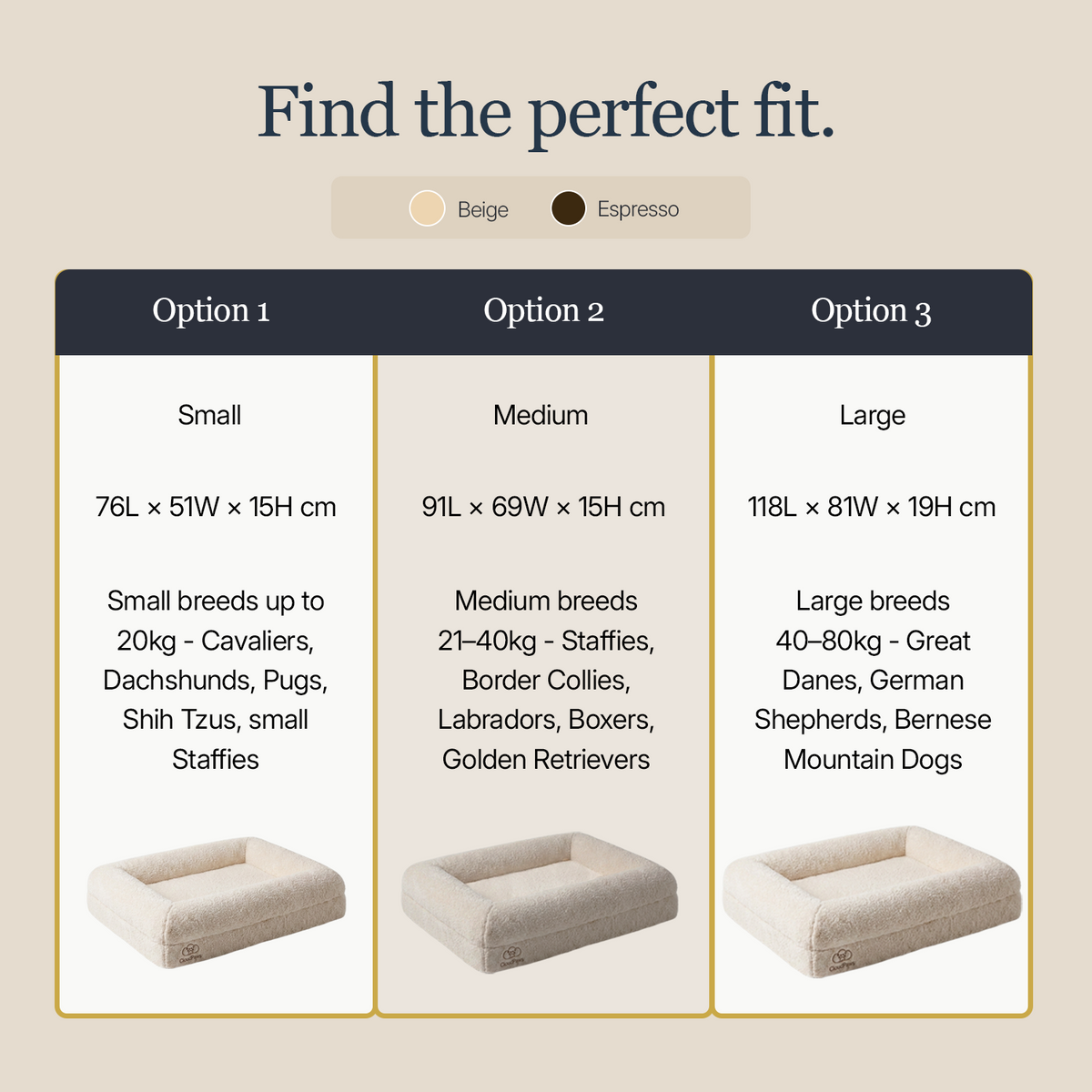 Solace cloud dog bed in ivory white – view 3