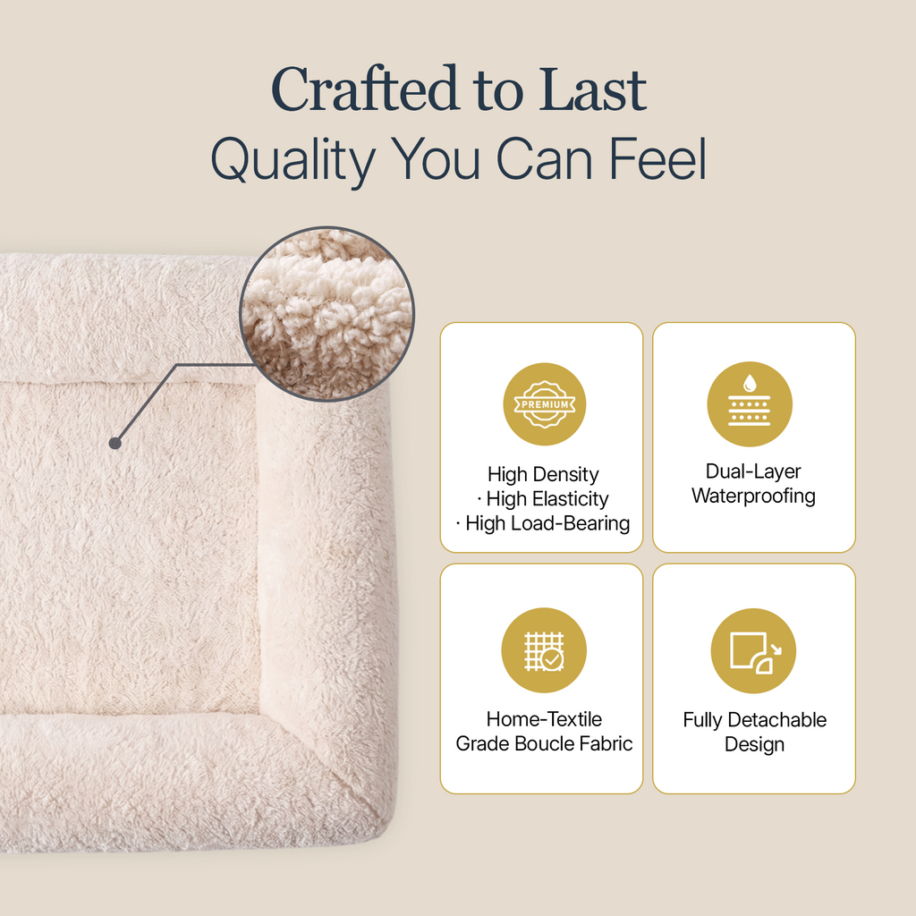 Solace cloud dog bed in ivory white – view 2