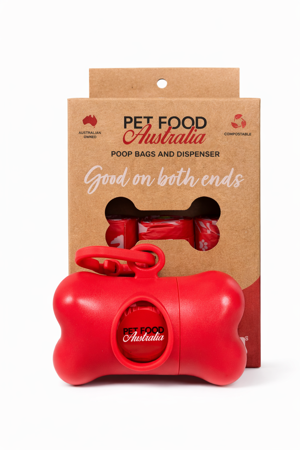 Eco-friendly dog poop bags with dispenser