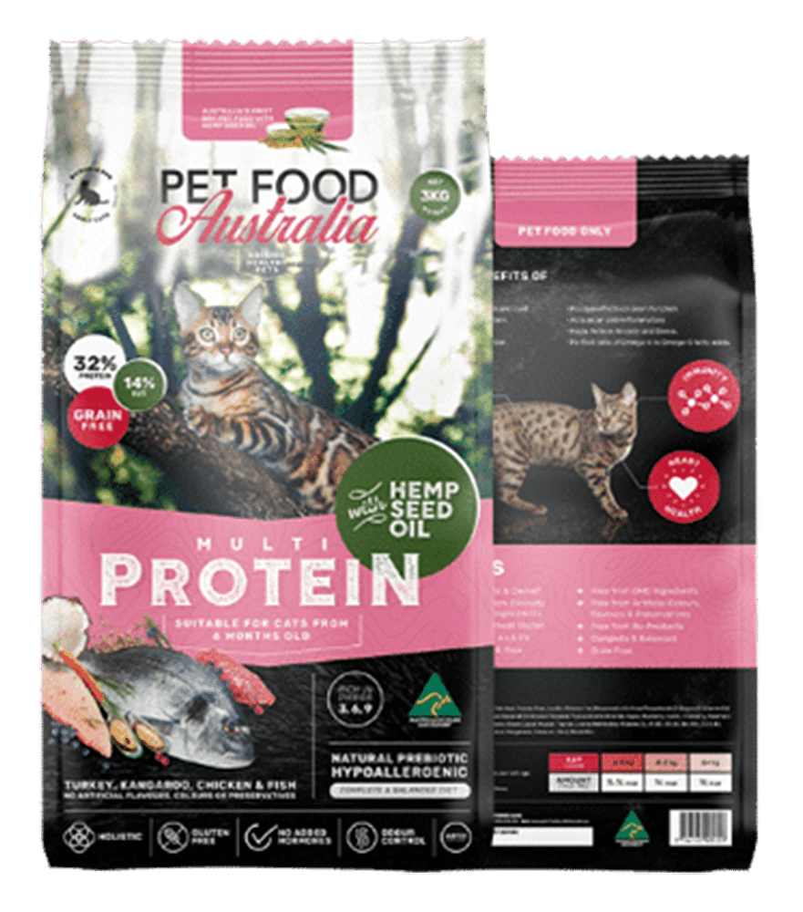 Multi-protein grain-free dry cat food