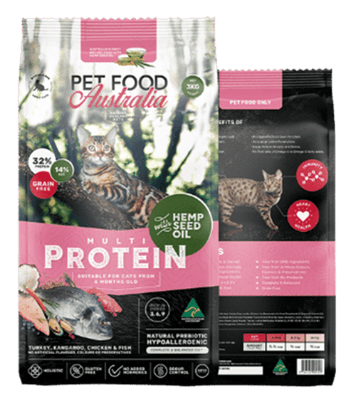 Multi-protein grain-free dry cat food