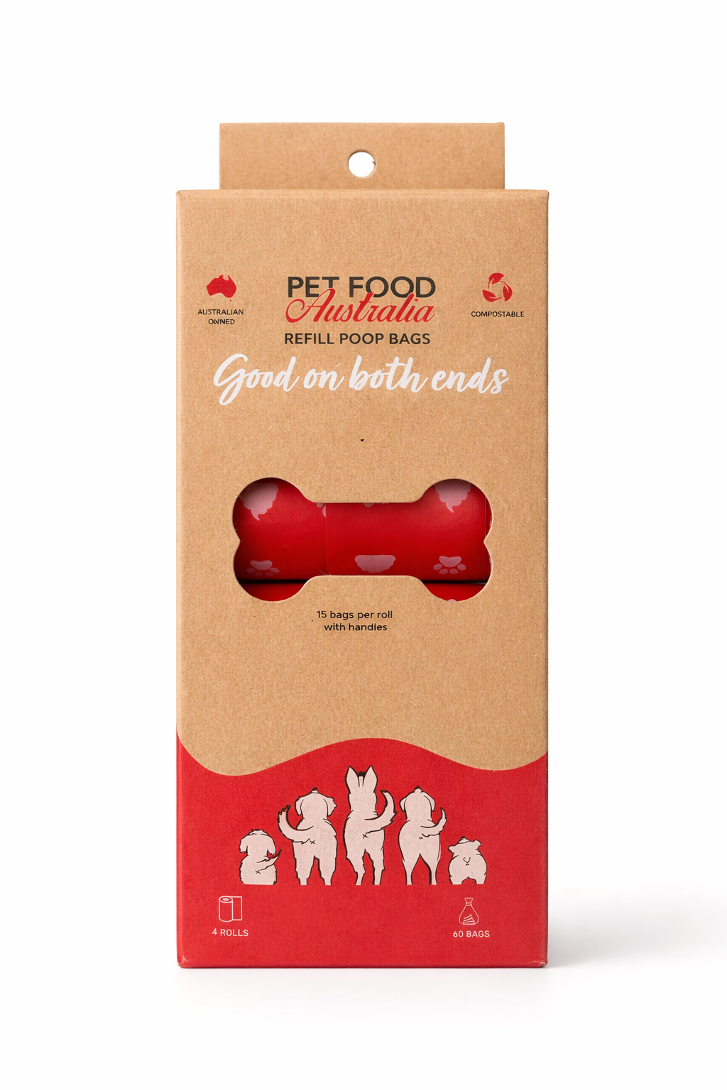 Eco-friendly dog poop bag refill rolls