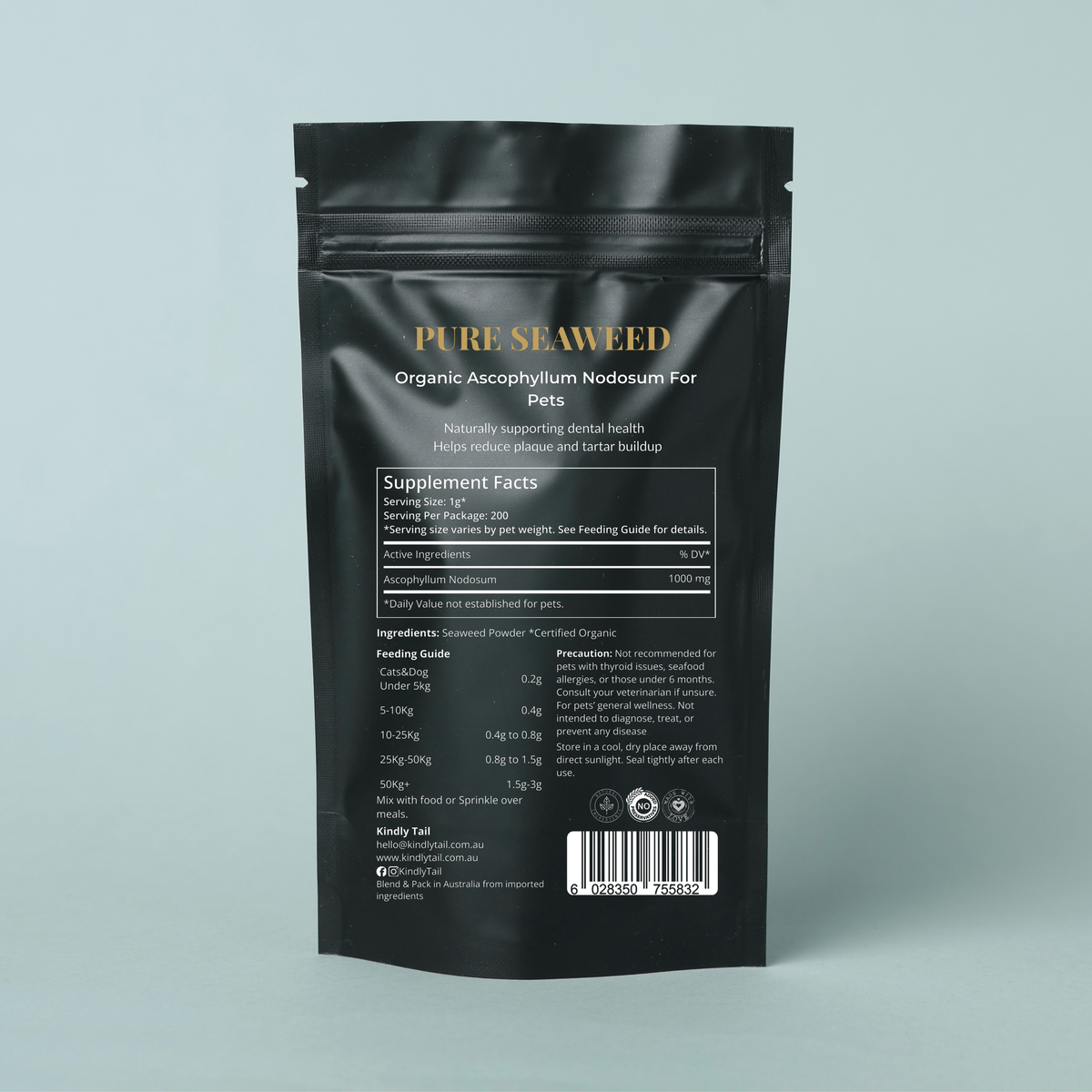 Kindly Tail seaweed dental powder for dogs and cats – view 2